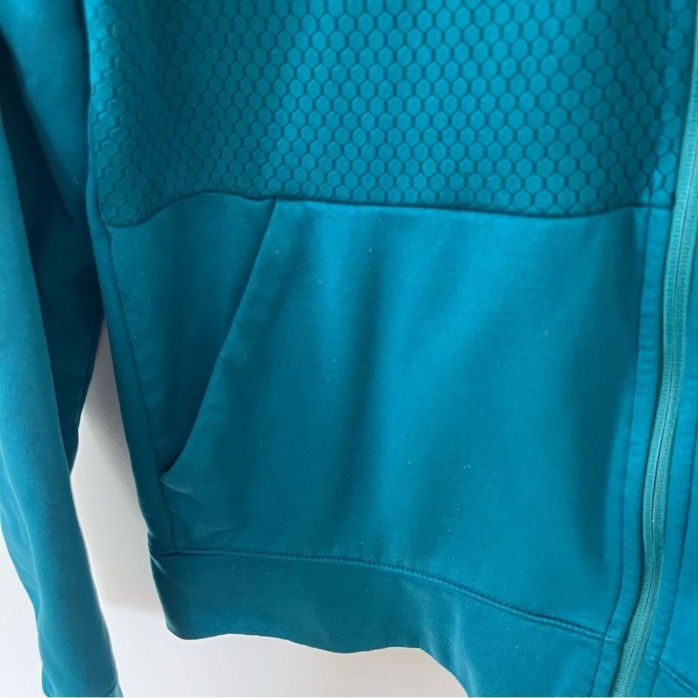 Russell Athletic Teal Textured Full Zip Performance Hoodie Men’s Small - Picture 7 of 14